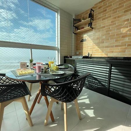 Ap Frente Mar Com Ar-Condicionado E Varanda Gourmet Mongaguá Exterior foto