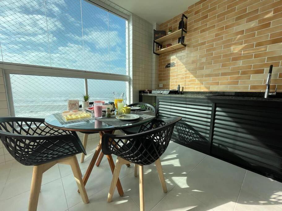 Ap Frente Mar Com Ar-Condicionado E Varanda Gourmet Mongaguá Exterior foto